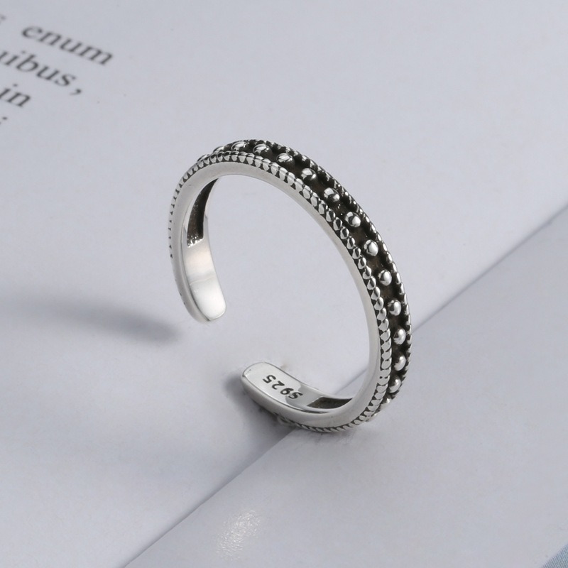 S925 sterling silver ring opening adjustable women's ring - Image 4