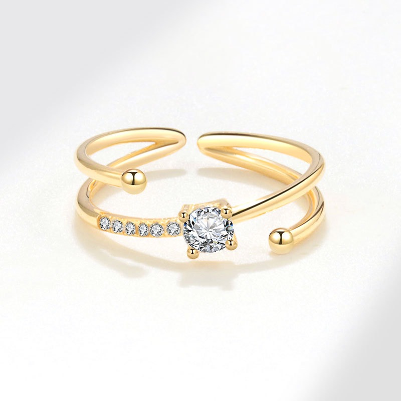 S925 sterling silver ring opening adjustable women's ring - Image 4