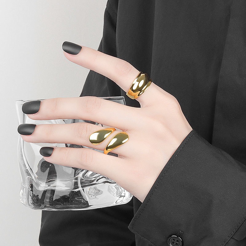 S925 sterling silver ring opening adjustable women's ring - Image 4