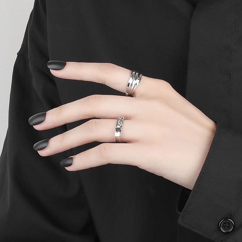 S925 sterling silver ring opening adjustable women's ring - Image 4