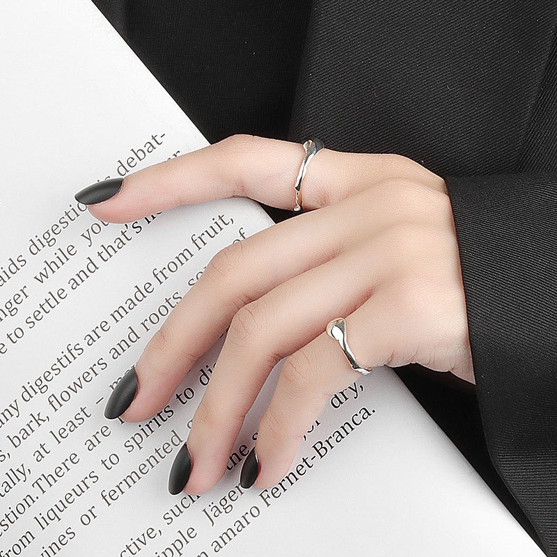 S925 sterling silver ring opening adjustable women's ring - Image 5