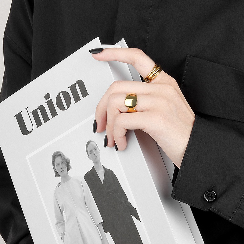 S925 sterling silver ring opening adjustable women's ring - Image 5