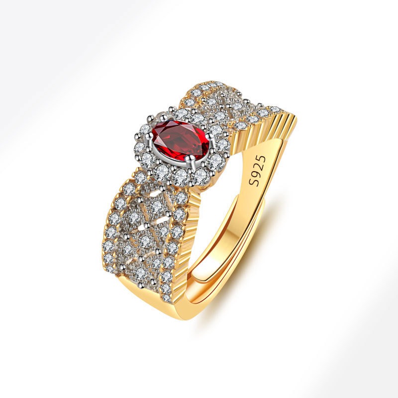 S925 sterling silver ring opening adjustable women's ring - Image 4