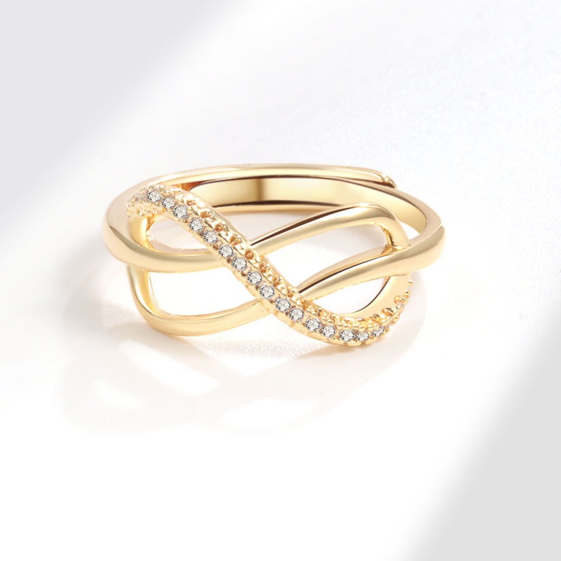 S925 sterling silver ring opening adjustable figure 8 women's ring - Image 5