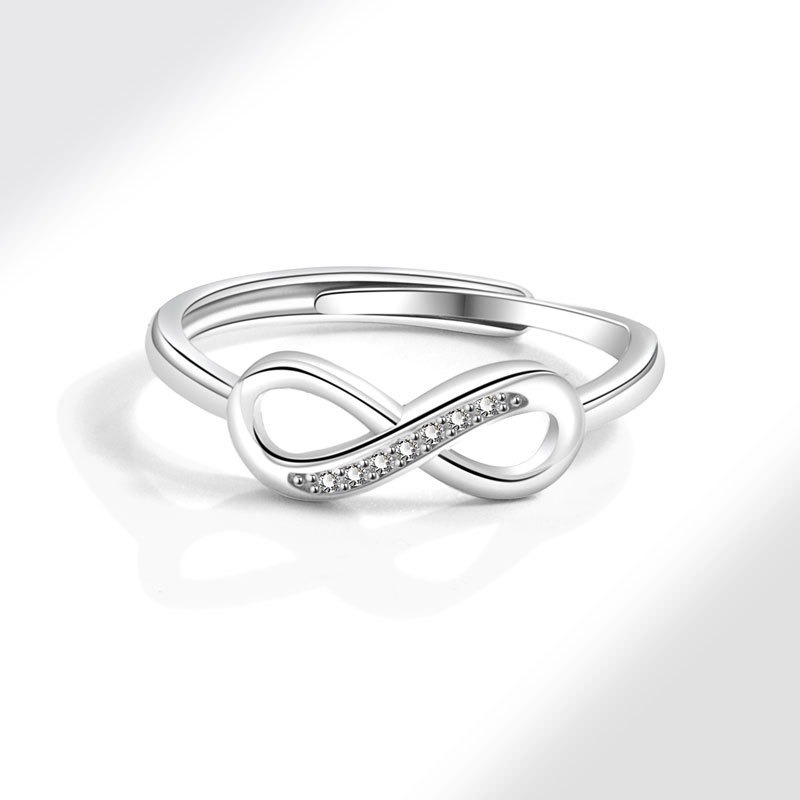 S925 sterling silver ring opening adjustable women's ring - Image 3