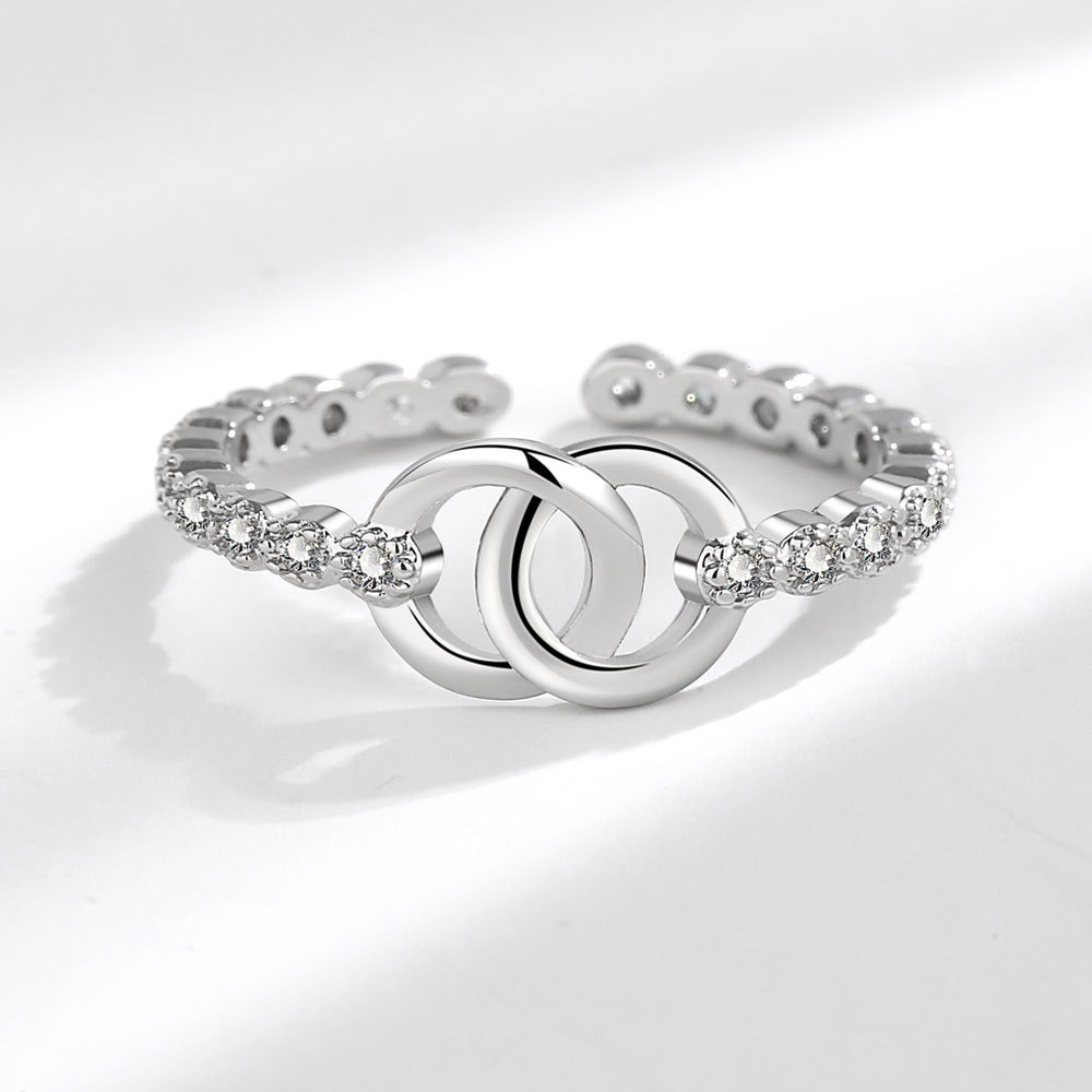 S925 sterling silver ring opening adjustable women's ring - Image 4