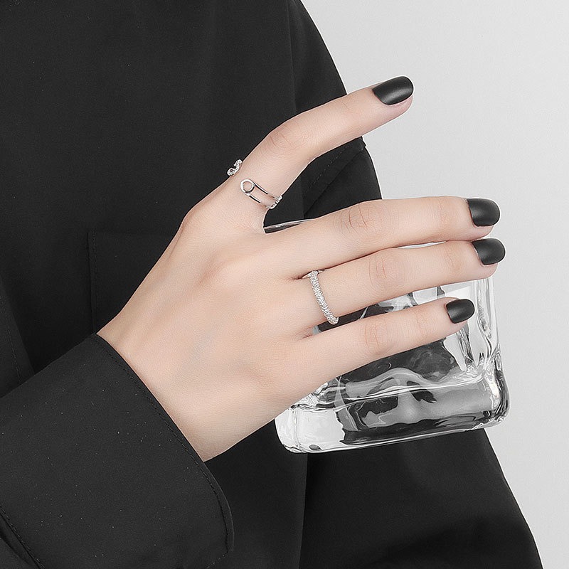 S925 sterling silver ring opening adjustable women's ring - Image 4