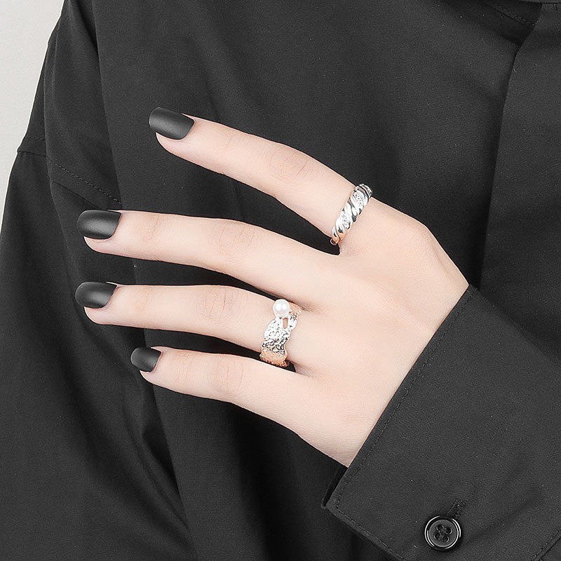 S925 sterling silver ring opening adjustable women's ring - Image 5