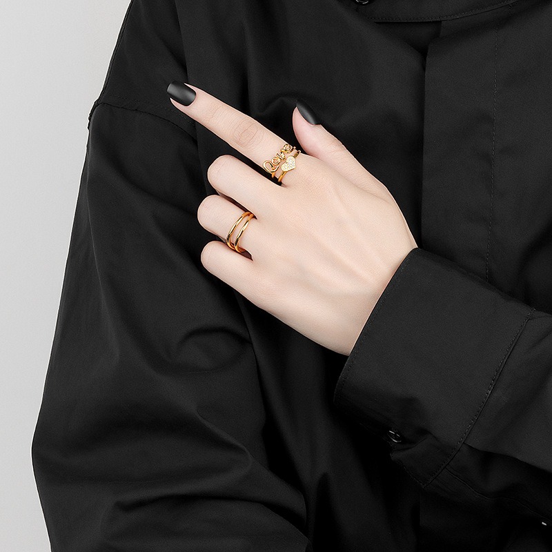 S925 sterling silver ring opening adjustable women's ring - Image 5