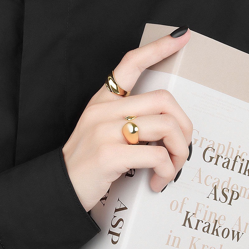 S925 sterling silver ring opening adjustable women's ring - Image 4