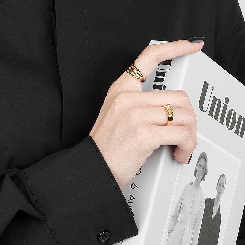 S925 sterling silver ring opening adjustable women's ring - Image 4