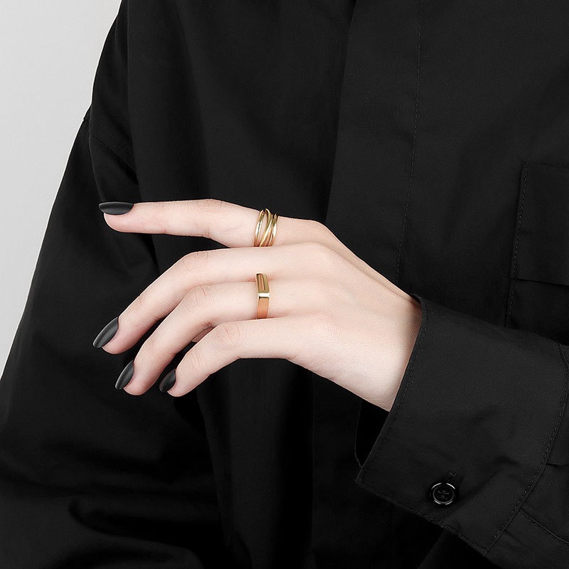 S925 sterling silver ring opening adjustable women's ring - Image 4