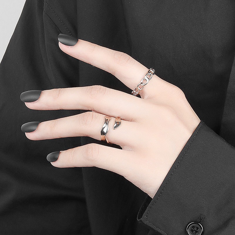 S925 sterling silver ring opening adjustable women's ring - Image 4
