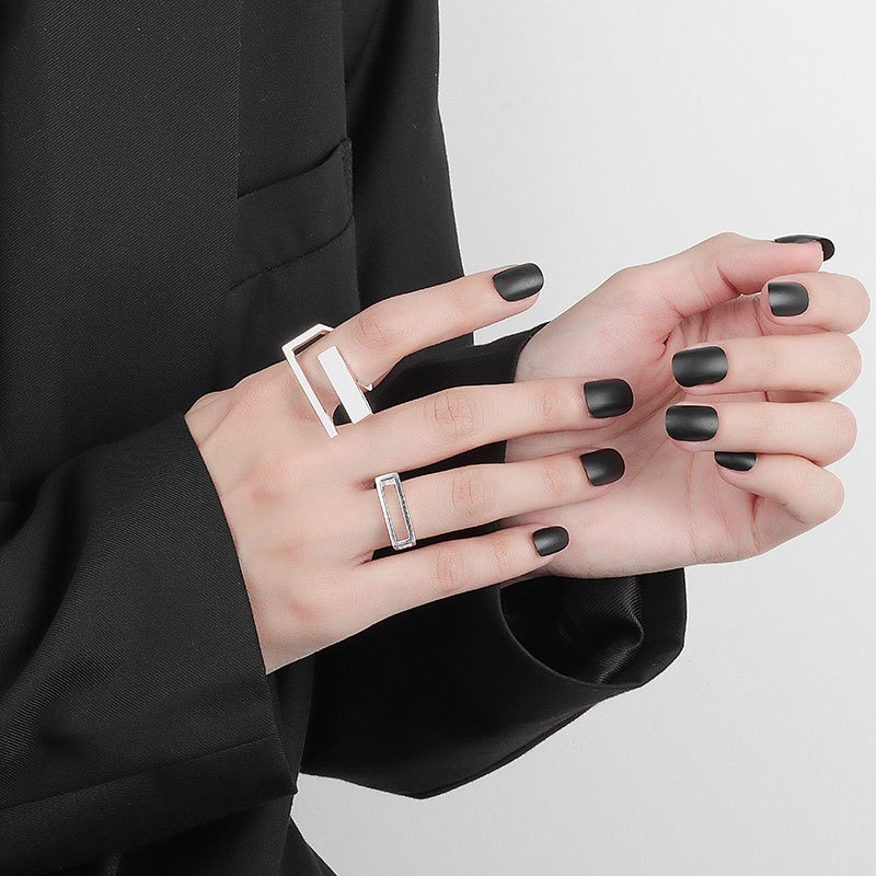 S925 sterling silver ring opening adjustable women's ring - Image 4