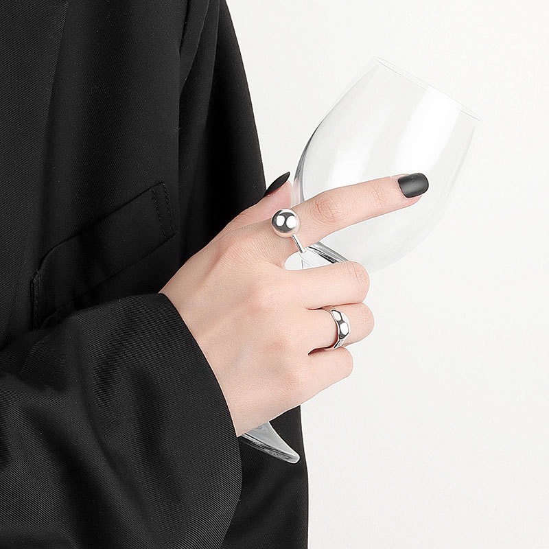 S925 sterling silver ring opening adjustable women's ring - Image 4