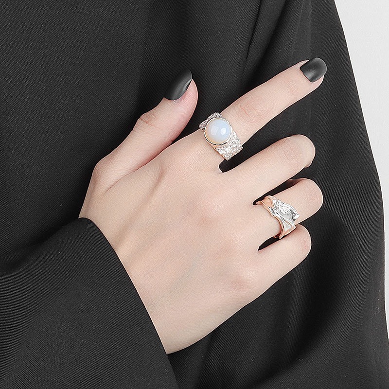 S925 sterling silver ring opening adjustable women's ring - Image 4