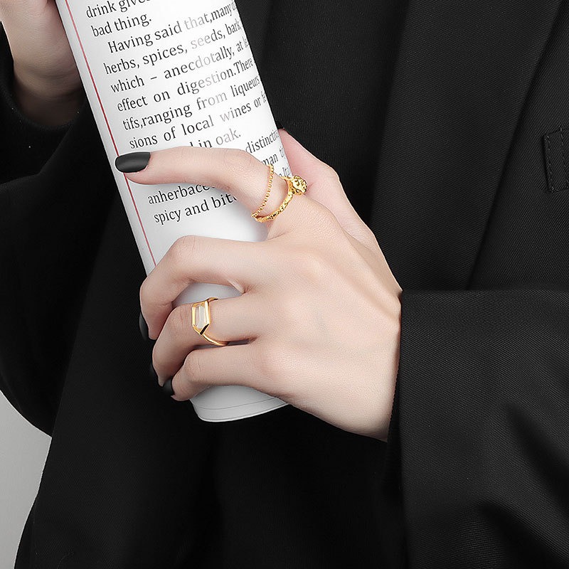 S925 sterling silver ring opening adjustable women's ring - Image 5