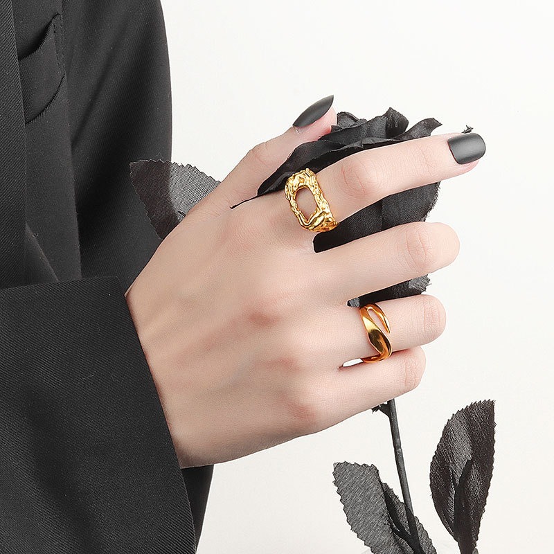 S925 sterling silver ring opening adjustable women's ring - Image 4