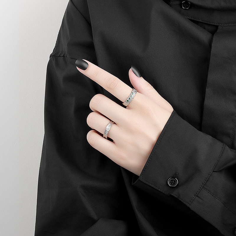 S925 sterling silver ring opening adjustable women's ring - Image 5