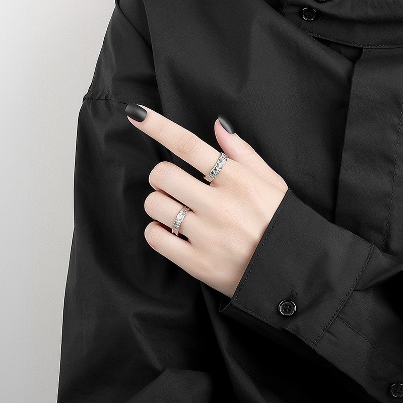 S925 sterling silver ring opening adjustable women's ring - Image 5