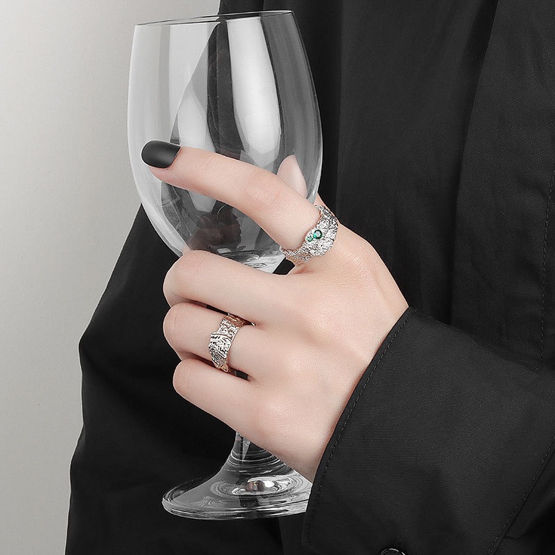 S925 sterling silver ring opening adjustable women's ring - Image 5