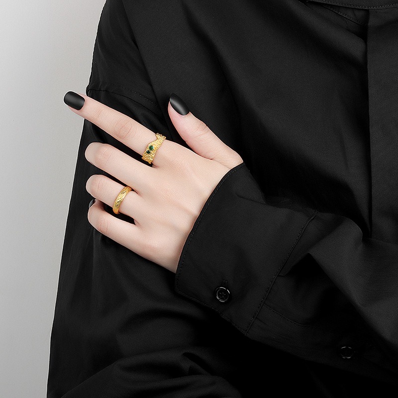 S925 sterling silver ring opening adjustable women's ring - Image 5