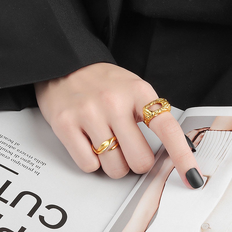 S925 sterling silver ring opening adjustable women's ring - Image 4