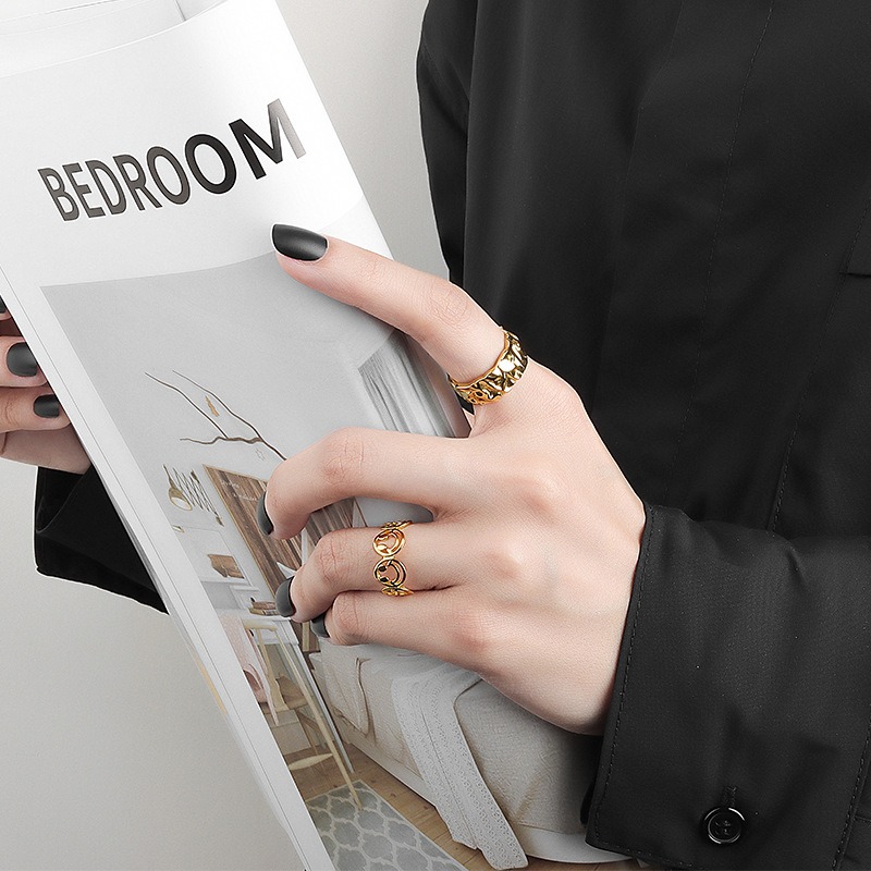 S925 sterling silver ring opening adjustable women's ring - Image 5