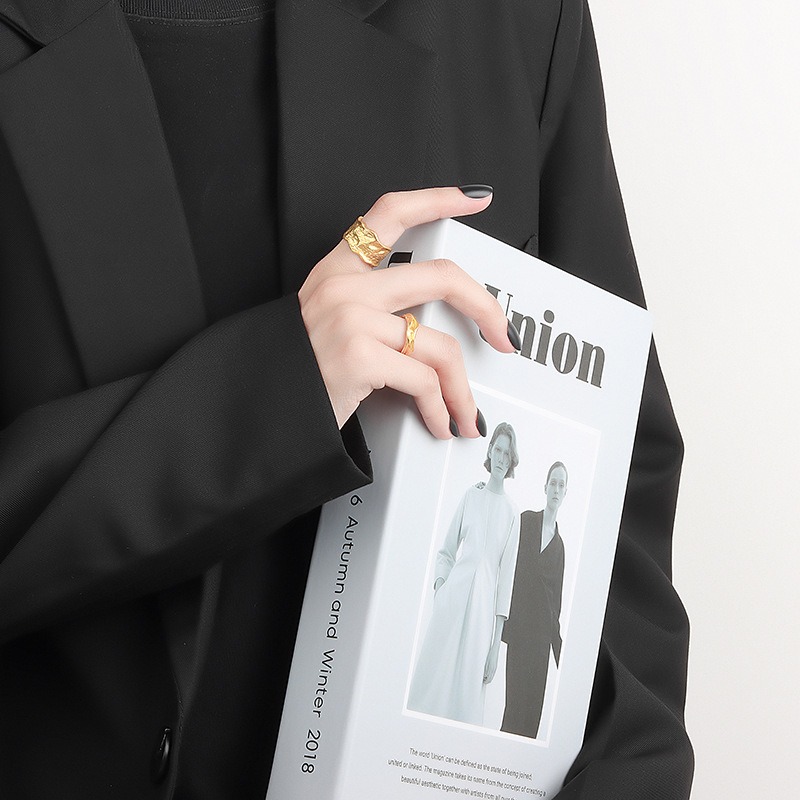 S925 sterling silver ring opening adjustable women's ring style - Image 5