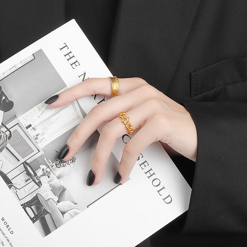 S925 sterling silver ring opening adjustable women's ring style - Image 4