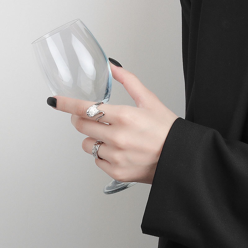 S925 sterling silver ring opening adjustable women's ring style - Image 5