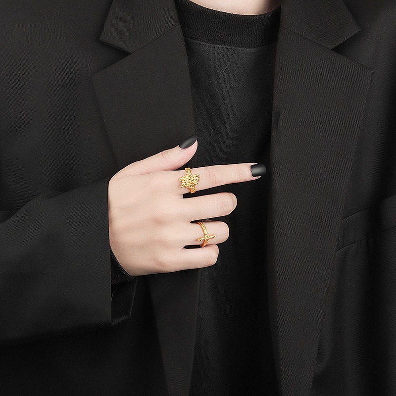 S925 sterling silver ring opening adjustable women's ring style - Image 5