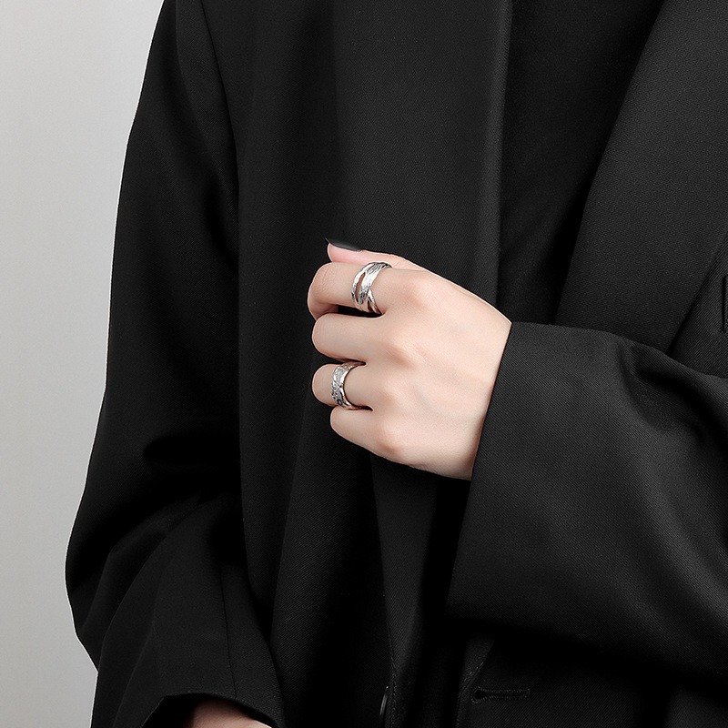 S925 sterling silver ring opening adjustable women's ring style - Image 5