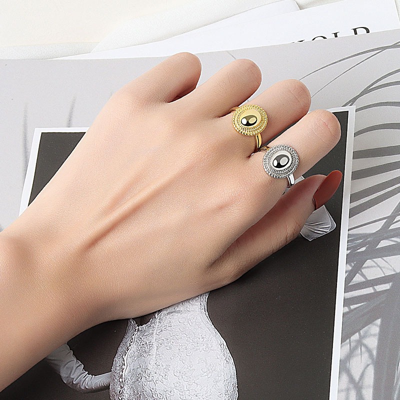 S925 sterling silver ring opening adjustable women's ring style - Image 5