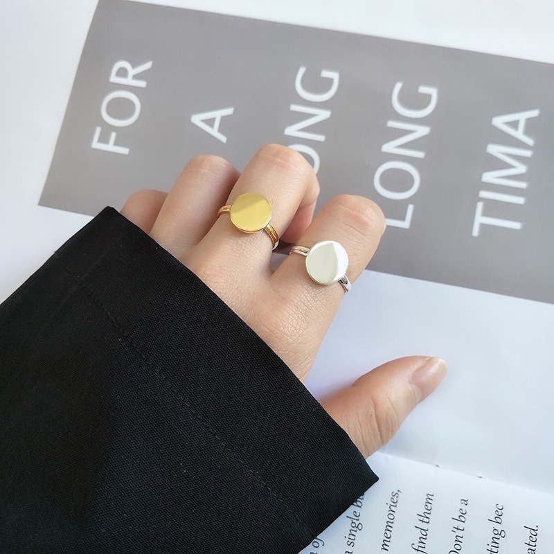 S925 sterling silver ring opening adjustable women's ring style - Image 4