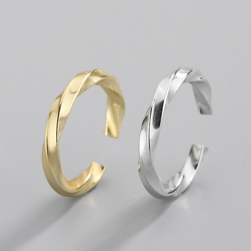 S925 sterling silver ring opening adjustable women's ring style - Image 4