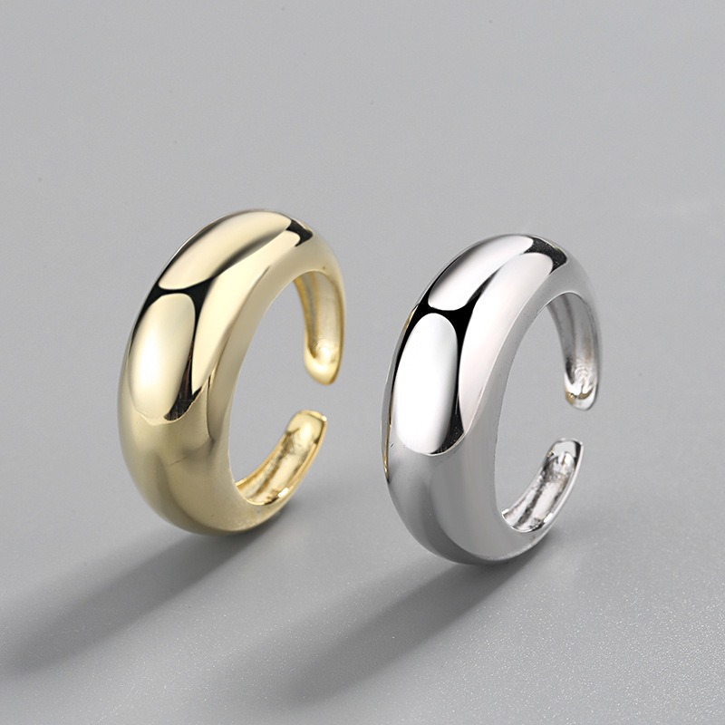 S925 sterling silver ring opening adjustable women's ring style - Image 5