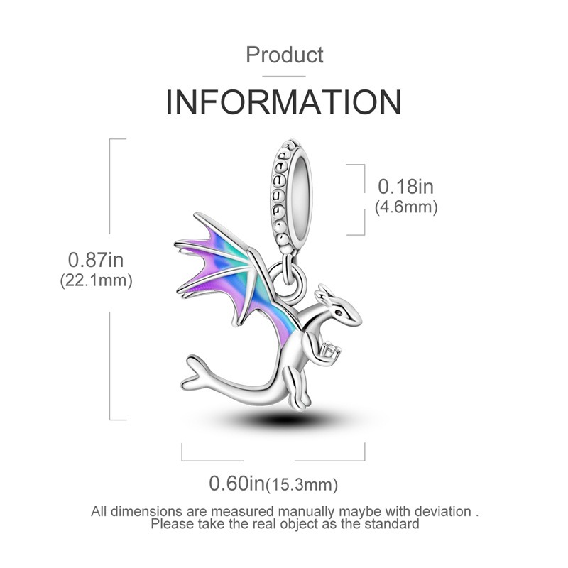 S925 sterling silver beaded dragon bracelet accessory - Image 4