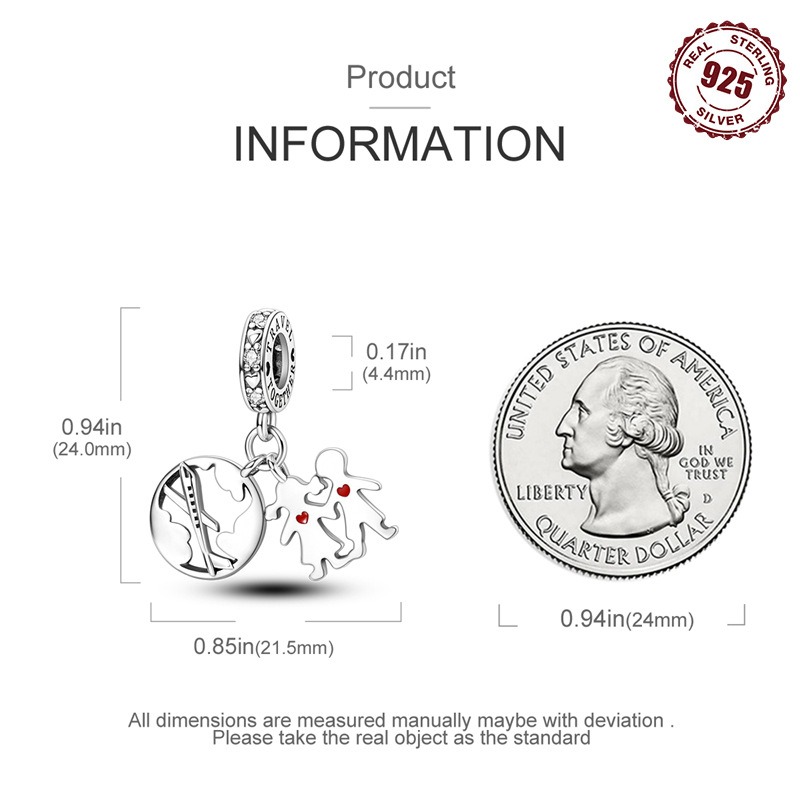 S925 Sterling Silver Beaded DIY Universal World Bracelet Accessories - Image 4