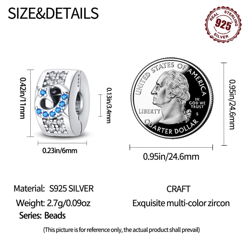 S925 Sterling Silver Beaded DIY Round Bracelet Accessories - Image 4