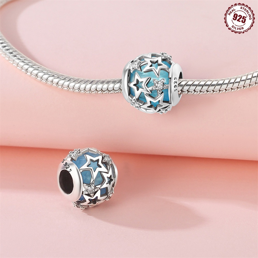 S925 sterling silver beaded DIY starlight bead bracelet accessories - Image 4