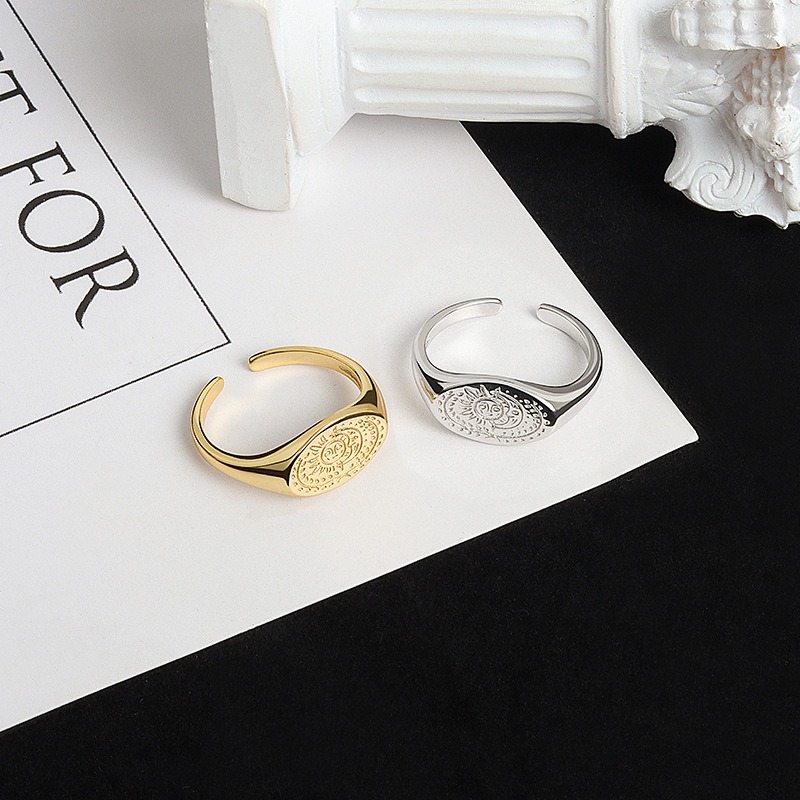 S925 sterling silver ring opening adjustable women's ring style - Image 5