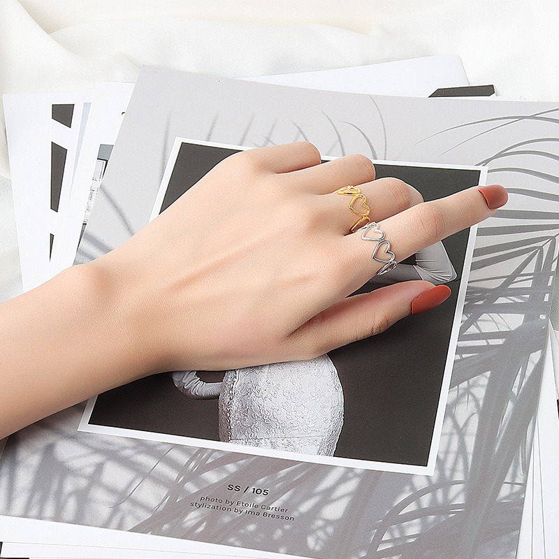 S925 sterling silver ring opening adjustable women's ring style - Image 5