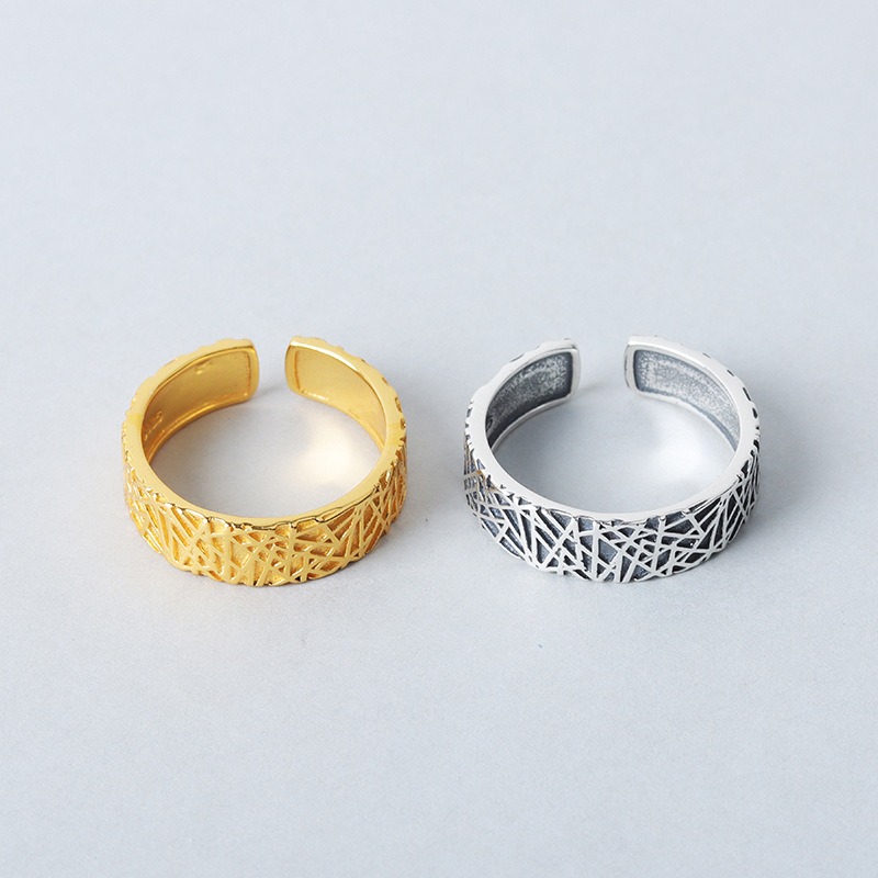 S925 sterling silver ring opening adjustable women's ring style - Image 4