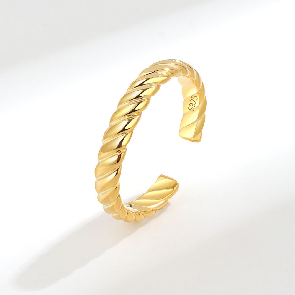 S925 sterling silver ring opening adjustable women's ring style - Image 5