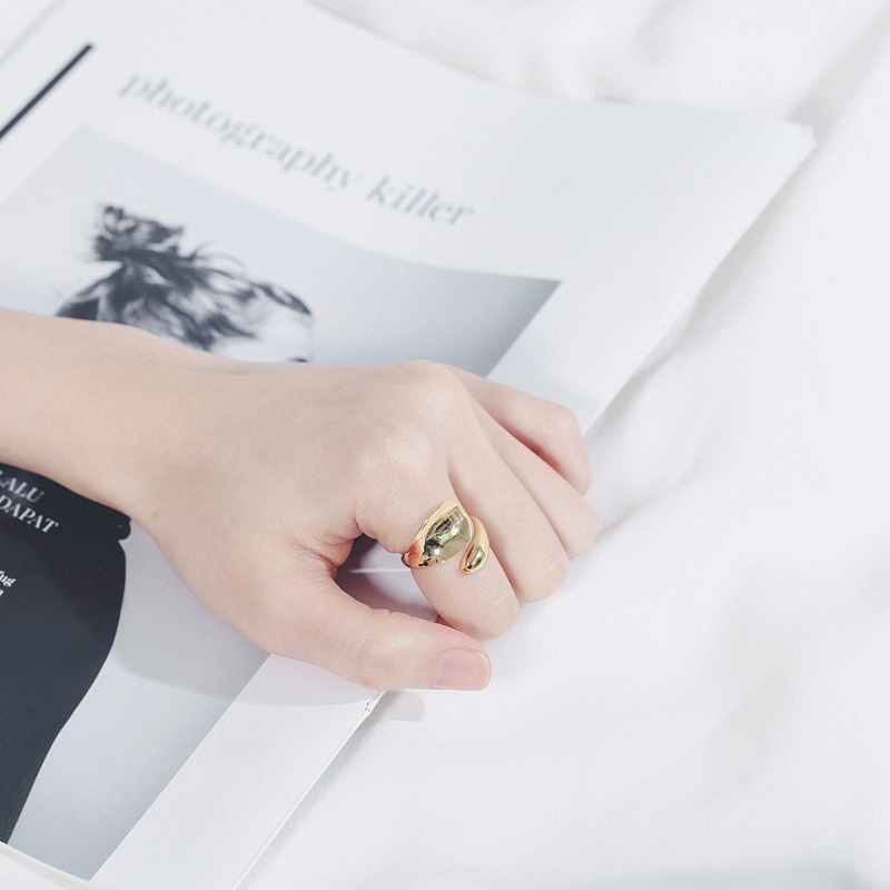 S925 sterling silver ring opening adjustable women's ring style - Image 5