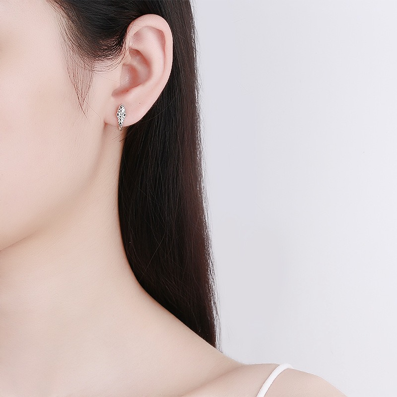S925 sterling silver stud earrings and snake earrings - Image 5