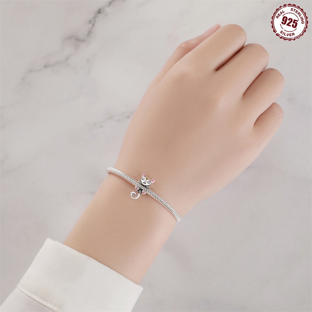 S925 Sterling Silver Beaded DIYmao'mi Bracelet Accessories - Image 3