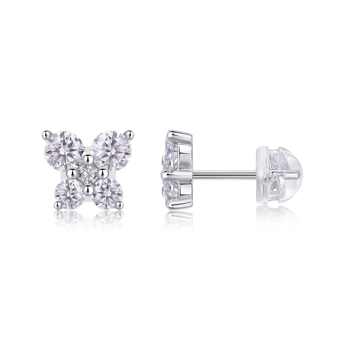 Moissanite S925 sterling silver earrings