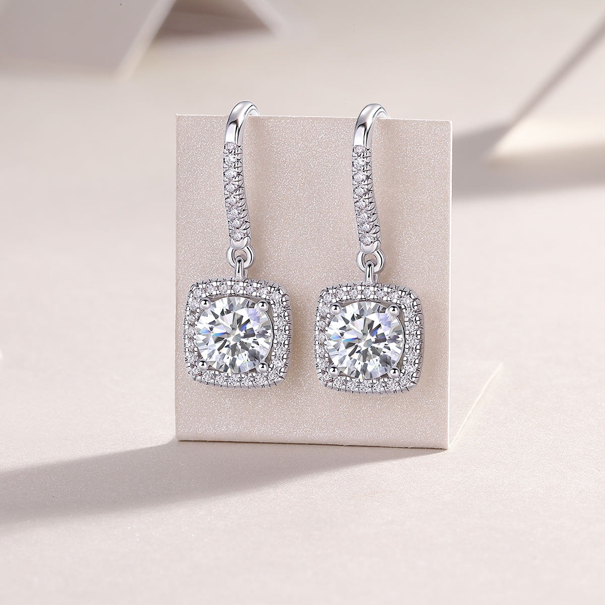 Moissanite S925 sterling silver earrings - Image 3